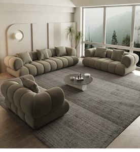 Modern <b>L</b>-<b>Shaped</b> Sectional <b>Sofa</b> Set with Stainless Steel Legs Fabric <b>Covered</b> Compressed Design for Living Room Furniture - Product Image 4