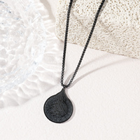 Collar de Moda Islámico Musulmán Árabe con Colgante de Acero Inoxidable PVD, Bismillah Al-Rahman Al-Rahim, para Ramadán, Venta al por Mayor