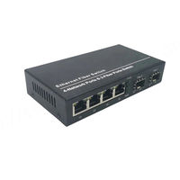 Conmutador SFP de Fibra Gigabit OEM y ODM, 4 Puertos SFP de Fibra y 4 Puertos RJ45, Convertidor de Medios Ópticos Ethernet de 10/100/1000Mbps