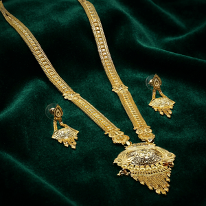 Wholesale 14K 18K 24K Micron Gold Filled Fashion Necklaces Traditional Jewelry Set Micron Gold Plated Floral Design Jewelry Set - Product Image 2