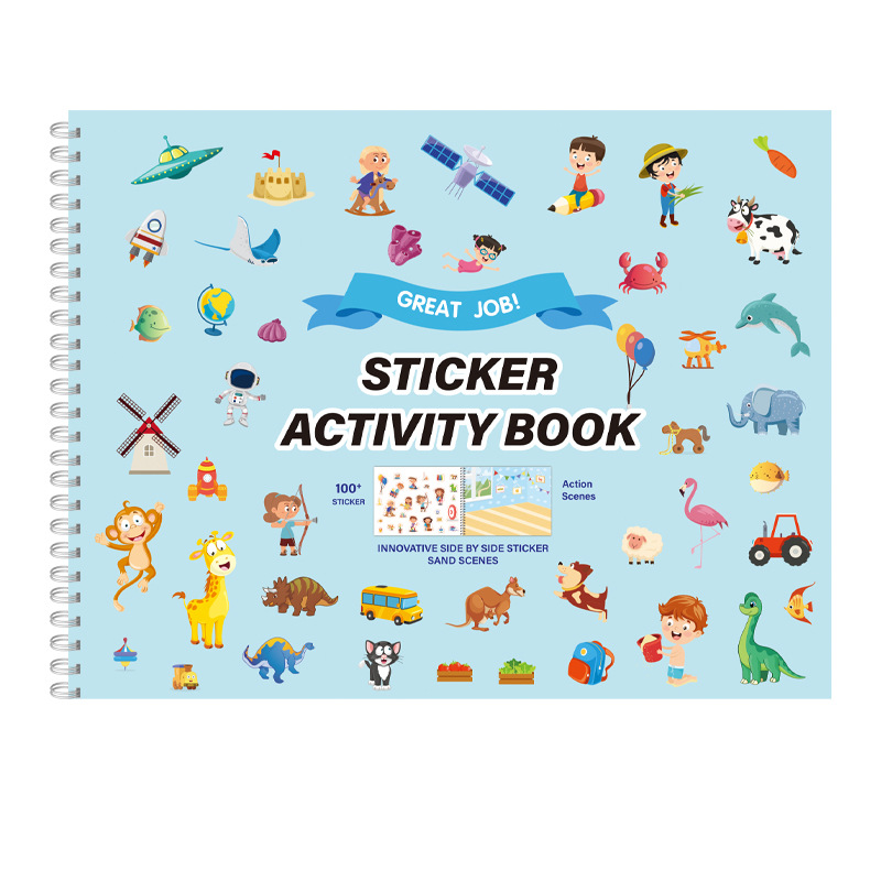 Sticker coloring book