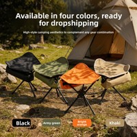 Tabouret pliant triangulaire portable pour le camping en plein air, chaise de camping légère et compacte, ensemble 2-en-1, style de vie décontracté