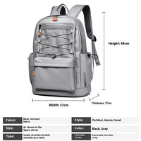 Sac à dos imperméable pour homme en Oxford, design bicolore, grande capacité pour les élèves du collège et du lycée, voyage, doublure en polyester