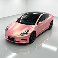 Rouleau de film vinyle PET or rose diamant à effet chromatique, autocollant en PVC, film de protection pour carrosserie de voiture