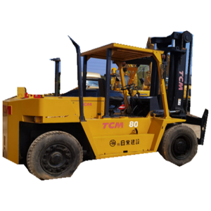 Japan Original TCM FD80 8 Ton Forklift Truck Internal Combustion Diesel Engine 4WD Solid Tire <b>Used</b> Forklift for Sale - Product Image 1