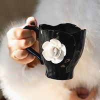 Tasses à café en céramique et porcelaine rétro, mignonnes, faites à la main, à motif floral, compatibles lave-vaisselle et micro-ondes, sans plomb, réutilisables, 11 oz, pour les amateurs de café et de thé