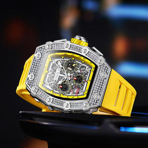 Montre homme ONOLA 6826D, luxe, sport, automatique, mécanique, cadran en verre, étanche, avec incrustation de diamants - Design de mode unique - Product Image 6