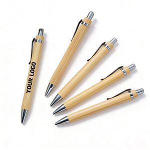 Stylo à bille en bambou écologique personnalisé avec logo WW127, cadeau d'entreprise pour les activités promotionnelles - Product Image 1