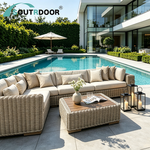 Offre Spéciale : Ensemble <span class=keywords><strong>de</strong></span> Canapés Modernes d'Extérieur en Rotin PE, Résistant aux Intempéries, Idéal pour Ferme, Patio, Cour, Hôtel, Parc – Écologique et Anti-UV - Product Image 3