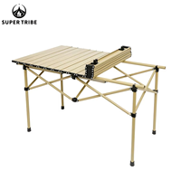 Table pliante en fer pour l'extérieur, pique-nique, camping, table à omelettes portable, table à manger domestique, voyage, vente en gros