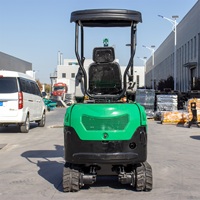 Miniexcavadora HT-18 1.8T de Alta Gama con Diseño sin Cola, Profundidad Máxima de Excavación de 2580 mm, Máquina para Movimiento de Tierras