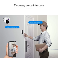 Kamera Alarm Sensor Gerak Tubuh Manusia PIR Bertenaga Baterai dengan Sensor Gambar CMOS 3MP UEMON Smart Home, Kontrol Aplikasi Wi-Fi untuk Garasi Hotel