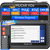 MUCAR VO6 Auto-Diagnosegerät Vollsystem OBD2-Scanner 28 Resets Kostenlose Updates Bidirektionale Steuerung ECU-Codierung Auto-Scan-Tools