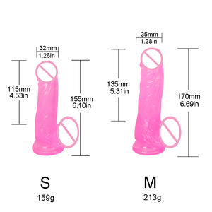 Jelly Dildo enorme sesso realistico giocattoli maschili <span class=keywords><strong>grande</strong></span> masturbazione femminile Dildo di pollice diverso per le donne ventosa Dildo di cristallo - Product Image 5