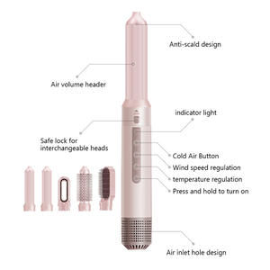 Sèche-cheveux 5 en 1 avec peigne, moteur haute vitesse 110000 tr/min, styler multifonction avec fonction de bouclage automatique - Product Image 2