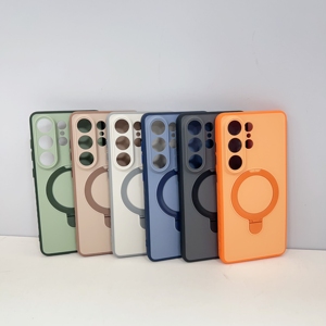 Funda Magnética Plegable Estilo INS con Soporte Metálico y Laterales Antideslizantes de TPU con Tacto de Piel para <span class=keywords><strong>Samsung</strong></span> S26 S25 S24 ULTRA - Product Image 6