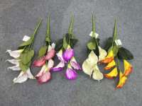 Real touch eva 5 têtes calla lys buisson fleur artificielle calla lily bouquet à vendre