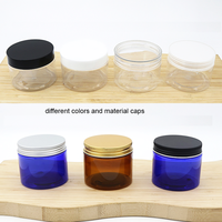Bocaux transparents pour animaux de compagnie de haute qualité, bocal en plastique à vis de qualité alimentaire avec couvercle en aluminium