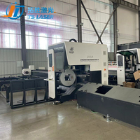Dos máquinas de corte por láser de fibra CNC de alta potencia Chuck 12000W con cama de alta resistencia y corte biselado