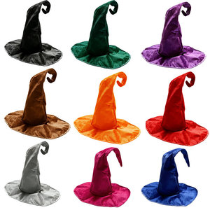 Sombrero <span class=keywords><strong>de</strong></span> Mago para el Festival <span class=keywords><strong>de</strong></span> los Fantasmas, Sombrero <span class=keywords><strong>de</strong></span> <span class=keywords><strong>Bruja</strong></span> Colorido, Sombrero <span class=keywords><strong>de</strong></span> Mago para Fiestas y Actuaciones, Sombrero Puntiagudo Plisado, Sombrero Extendido - Product Image 4