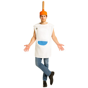 Costume de toilettes pour adultes, combinaison à capuche unisexe, tenue de cosplay d'Halloween, accessoire amusant pour les fêtes - Product Image 4