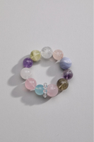 Bracelet à breloques en pierres précieuses mélangées pour femmes - Style tendance Europe & Amérique, matériaux naturels, certifié CE ASTM REACH, bijoux de mode