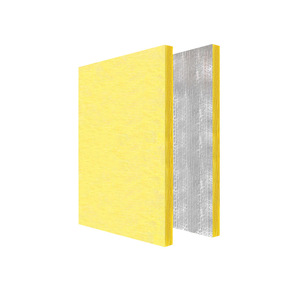 Panneau en laine de verre écologique résistant aux intempéries pour toiture apparente, <span class=keywords><strong>isolation</strong></span> en laine de verre avec feuille d'aluminium - Product Image 1