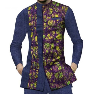 Chemise Dashiki <span class=keywords><strong>Africaine</strong></span> en Coton pour <span class=keywords><strong>Homme</strong></span>, Coupe Slim, Imprimé Ethnique, Manches Longues, <span class=keywords><strong>Tunique</strong></span> Décontractée, Boutons, Style Traditionnel Kente - Product Image 6