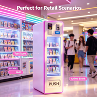 Kiosco Expendedor Inteligente con Pantalla Táctil, Pago por Código QR y Monedas, Diseño Integrado para Venta Minorista de Autoservicio