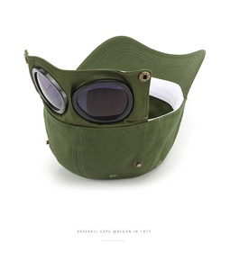 Personality Pilot <strong>Goggles</strong> Baseball Caps Glasses Design Snapback Cool Designer Caps High Quality Aviator Glasses Men Vintage Caps - Product Image 5