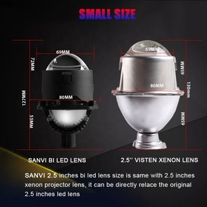Sanvi Drop Shipping Bi <b>Led</b> Lens Cheaper Shipping Cost in South East Asia 2.5 Inch S8 Bi <b>Led</b> <b>Projector</b> Lens for Toyota-hyundai - Product Image 5