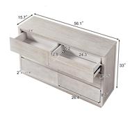 Commode à tiroirs pour salon, meubles de chambre à coucher modernes, bois massif, 6 tiroirs pour chambre à coucher