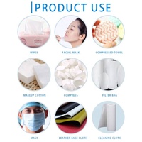 Chiffons de nettoyage en feutre non tissé de bambou Tencel, biodégradables, hydrophiles, réutilisables, très absorbants, perforés à l'aiguille, découpés sur mesure