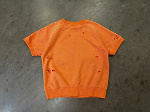 T-shirt homme à manches courtes en coton lourd 100% coton, fabrication OEM Hong Guan, impression graphique personnalisée, effet vintage délavé et usé. - Product Image 3