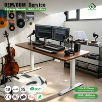Bureau debout électrique à double moteur OEM ODM, réglable en hauteur, ergonomique, pour le travail assis-debout, capacité de charge de 160 kg, certifié BIFMA