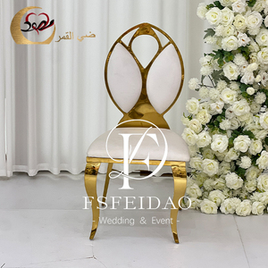 Silla de Hotel Moderna de Terciopelo Blanco con Patas Doradas Tipo Sable, Respaldo Abierto, Muebles Comerciales Contemporáneos para Interiores - Product Image 4
