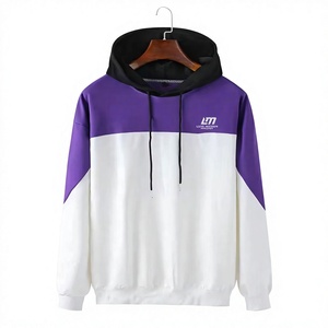 Sudadera con Capucha para Hombre, Diseño Color Block, Corte Regular, Tejido Casual, 100% Algodón Transpirable, Manga Larga, Logotipo Frontal - Product Image 1