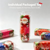 Jouet anti-stress souple à presser, motif Père Noël, lot en gros, cadeau de Noël, souvenir de fête pour filles et garçons, vente en gros