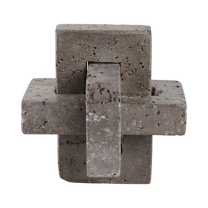 Scultura di cubi intrecciati in pietra, decorazione da tavolo per casa, ufficio, bagno, mensola, tavolino da caffè, ornamenti - Product Image 1