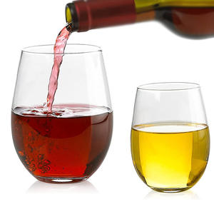 Verres à vin sans pied en plastique de 12 oz avec bord doré, réutilisables, personnalisables, fabriqués au Vietnam - Product Image 5
