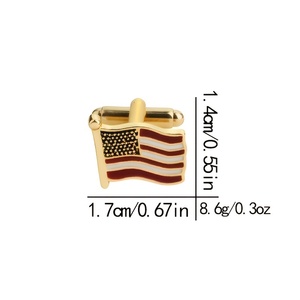 Jour de l'indépendance accessoires de luxe populaire créatif <span class=keywords><strong>drapeau</strong></span> américain hommes chemise française boutons de manchette pour hommes - Product Image 2
