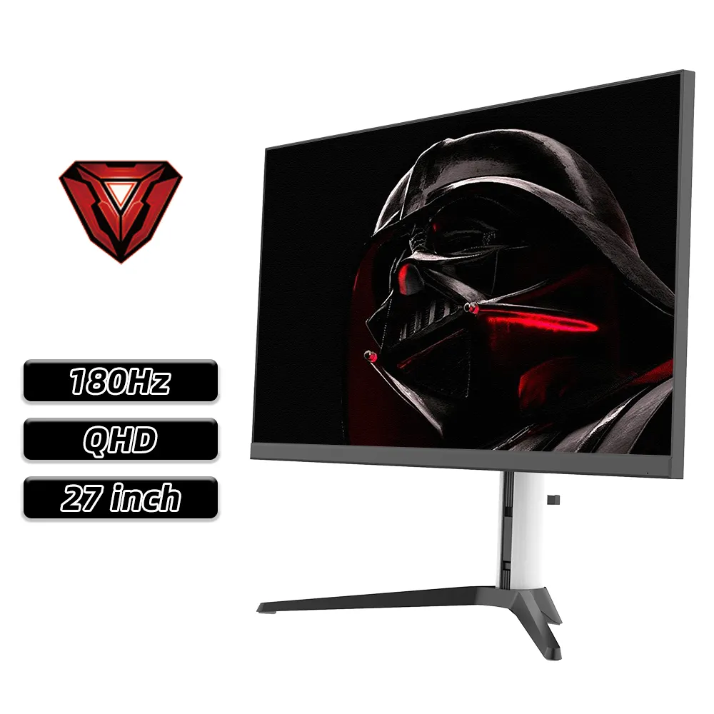 Moniteur de jeu AMD Fast IPS HDR 400 écran blanc 1ms QHD 2K 180Hz 27 pouces