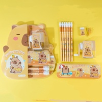 Ensemble de papeterie personnalisé Kapibala avec gomme et trousse à crayons