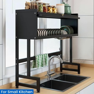 XDRD Non Folding Standing <strong>Dish</strong> Drying <strong>Rack</strong> 33.5 Inch for Small Kitchen Space Saving <strong>Dish</strong> and Bowl Storage Organizer Black - Product Image 6