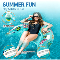 Bouée gonflable en forme de U avec imprimé papillon, siège flottant en PVC pour piscine, plage, été, activités aquatiques en extérieur
