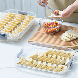 Kangfeng Dumpling Storage Box Multi Layer Stackable Food Grade Freezer <b>Container</b> For <b>Refrigerator</b> - Product Image 2