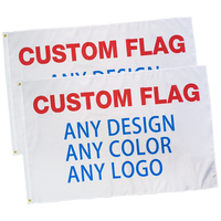 Fabricant Publicité Extérieure Drapeaux Bannières 90*150cm 100% polyester Sublimation Blanc Drapeau Personnalisé
