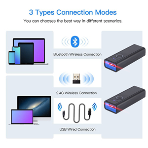 Evawgib giá rẻ nhất 1d & 2d mini pocket xách tay máy quét mã vạch qr code reader bt 2.4 gam không dây cho kho chọn hàng tồn kho - Product Image 2