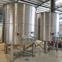 Cuves de fermentation de vin en acier inoxydable personnalisées avec réservoir sous pression, capacités de 1500L à 5000L