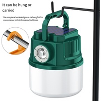 Lampu Camping Surya Multifungsi LED, Lampu Camping Outdoor dengan Pengisian Daya USB, Lampu Outdoor Natal